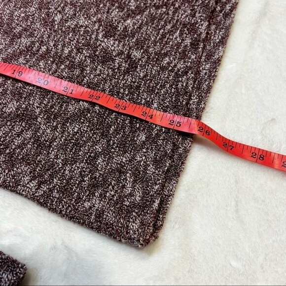 Woolly Threads Sweater Quarter Zip Pullover Maroon Cream Textured Women's Sz S - Picture 6 of 8